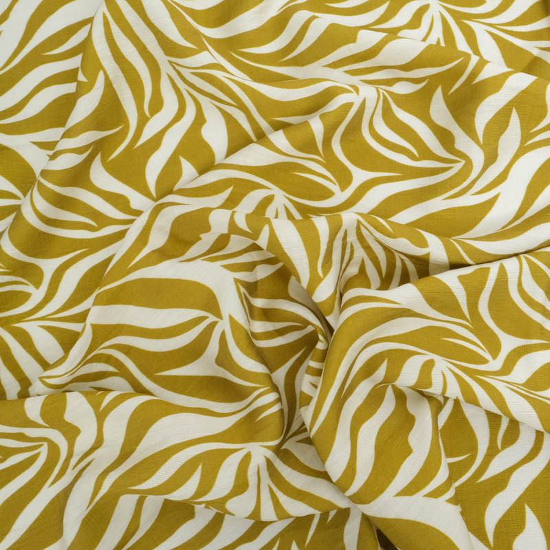 Viscose Texturée Lyra Olive - Maison Klem